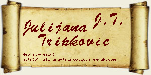 Julijana Tripković vizit kartica